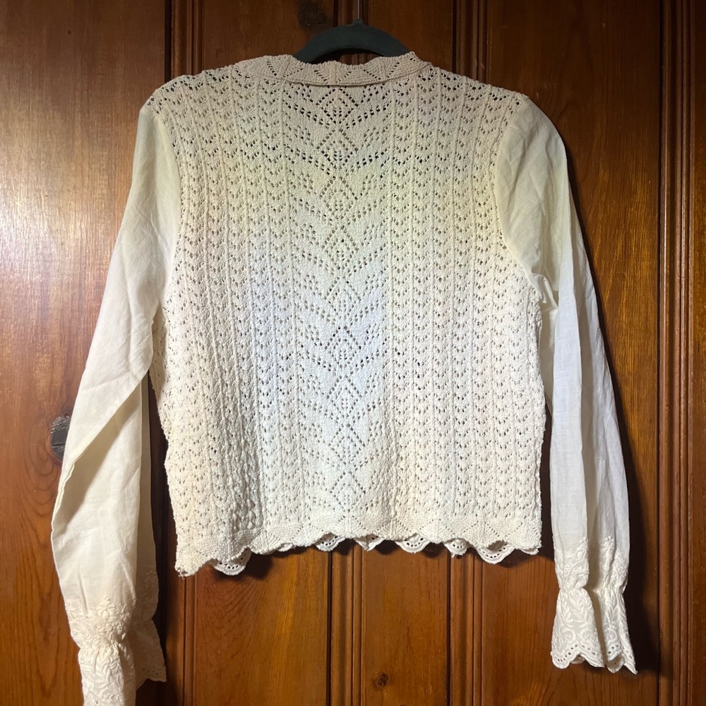Zara Cream Lace Blouse